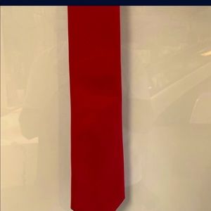 Like New Brioni Solid Red Thick Silk Tie